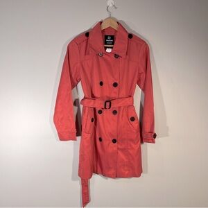 Wantdo Womens Windbreaker Long Trench Coat Lightweight Outerwear Pink Size S